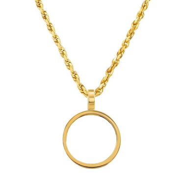 14K Yellow Gold Memory Frame Pendant